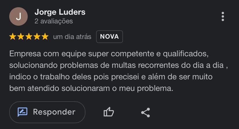 Avaliação de cliente