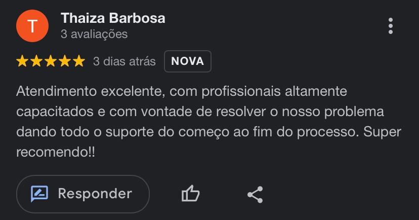 Avaliação de cliente